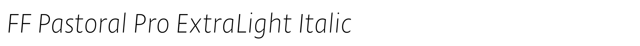FF Pastoral Pro ExtraLight Italic image